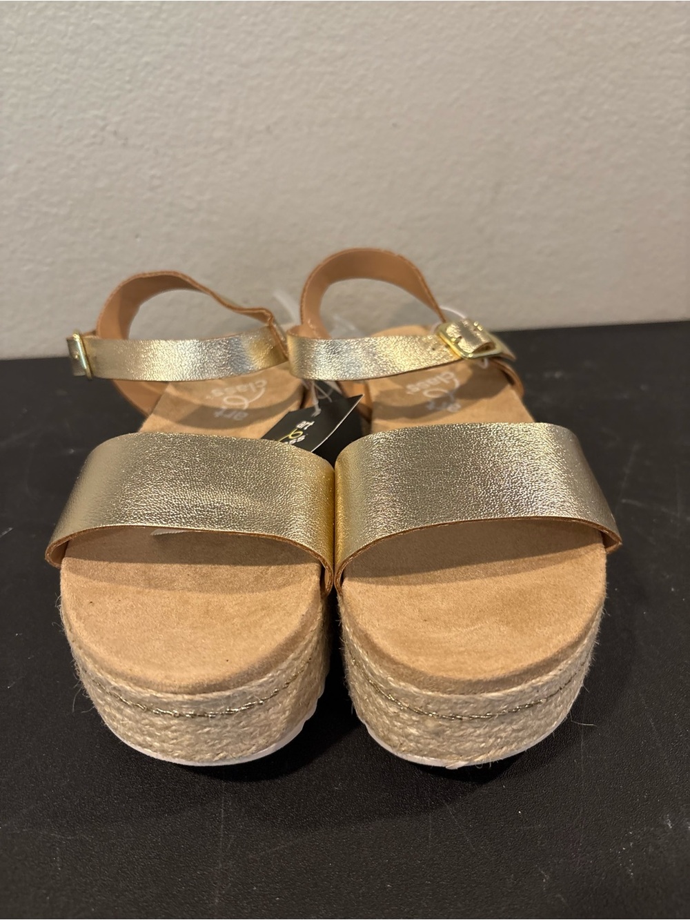 Kids' Lindsey Platform Espadrille Sandals Gold - art class - Size 13 NEW - Picture 3 of 6